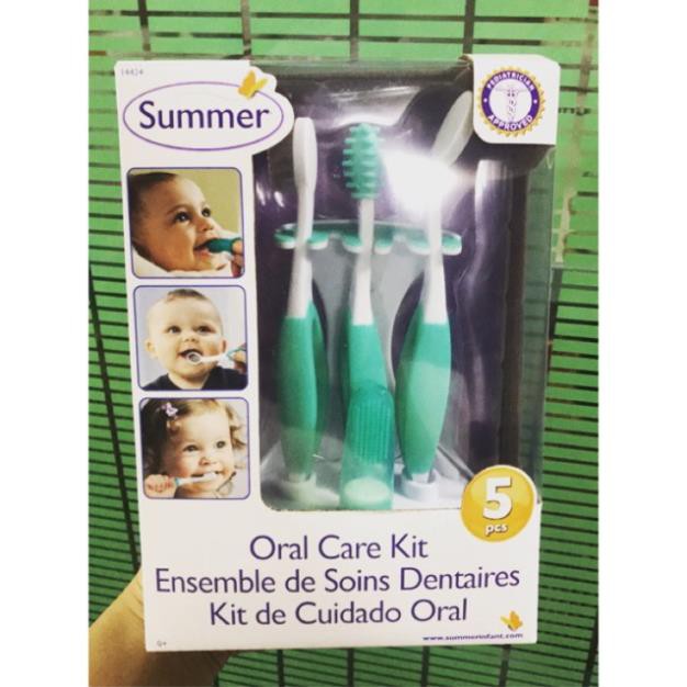 ( KIBO ) Bộ bàn chải chăm sóc răng miệng 3 giai đoạn Summer - Mỹ