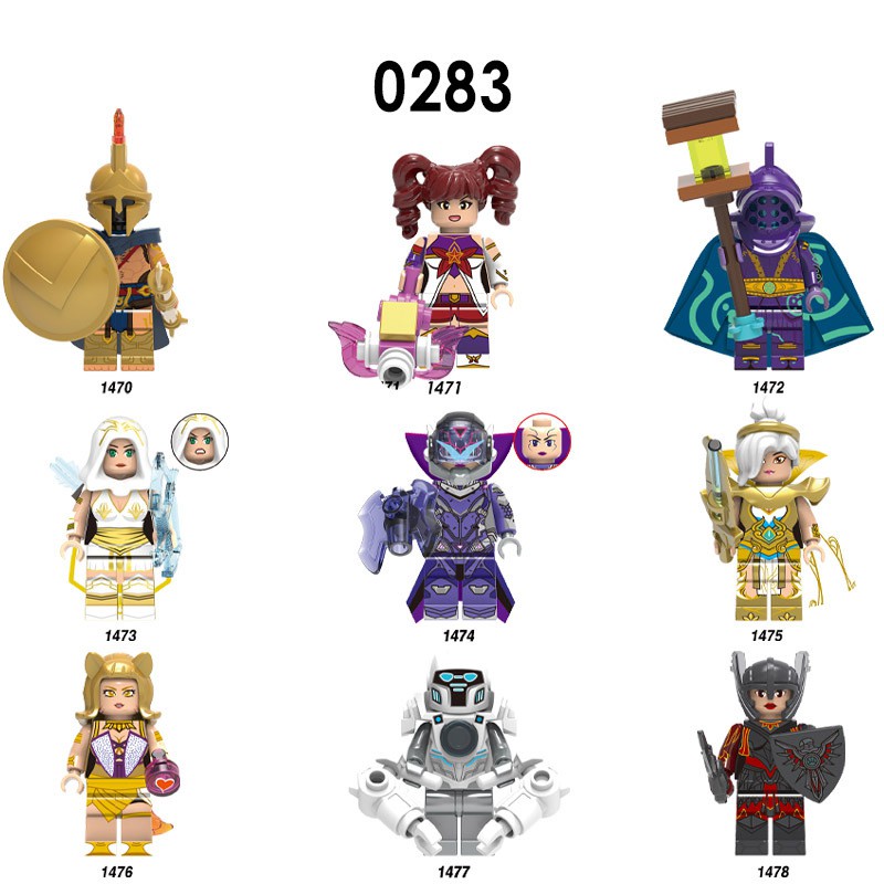 Minifigures Các Mẫu Tướng Trong Liên Minh Huyền Thoại X0283 Pantheon Riven Leona Ashe