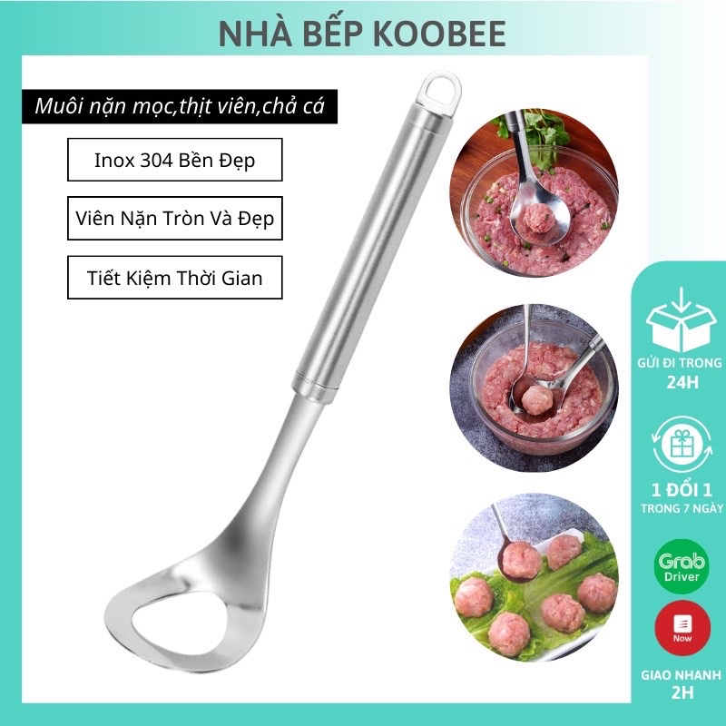 Thìa Nặn Thịt Viên, Làm Mộc, Nĩa Nặn Mộc Có Móc