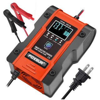 Sạc bình ắc quy 12v 24v 150ah foxsur sạc pin lithium có chức năng khử sunfat sạc ắc quy ô tô xe máy 5.0 g