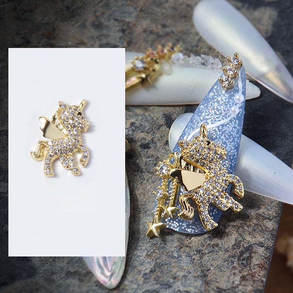 OCEANMAP Phụ Kiện Trang Trí Móng Tay Hình Nơ 3D Lấp Lánh