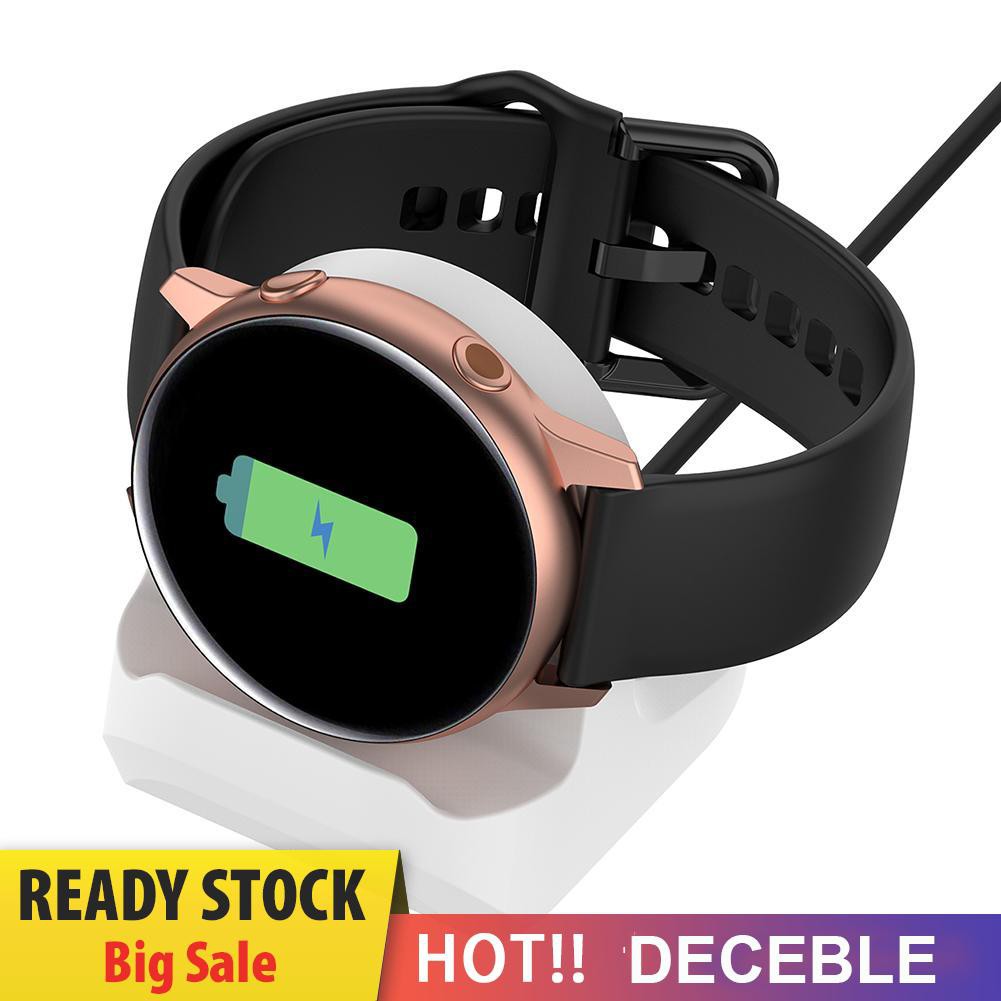 Đế Sạc Đồng Hồ Thông Minh Chất Liệu Silicon Màu Trắng / Đen Cho Samsung Galaxy Watch Active 2