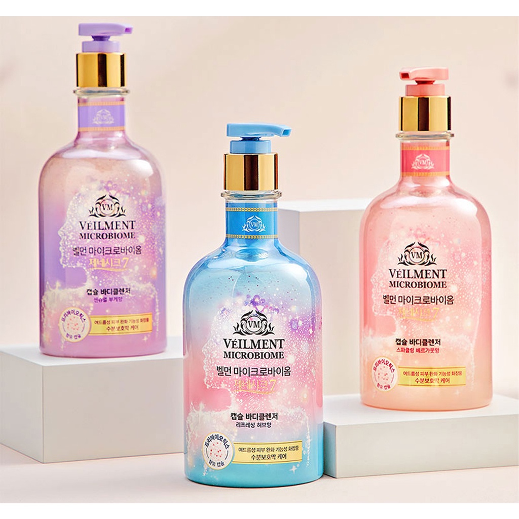 Sữa Tắm Hạt Veilment On The Body Microbiome Dưỡng Ẩm Và Làm Sáng Da Hương Refreshing Herb 600g