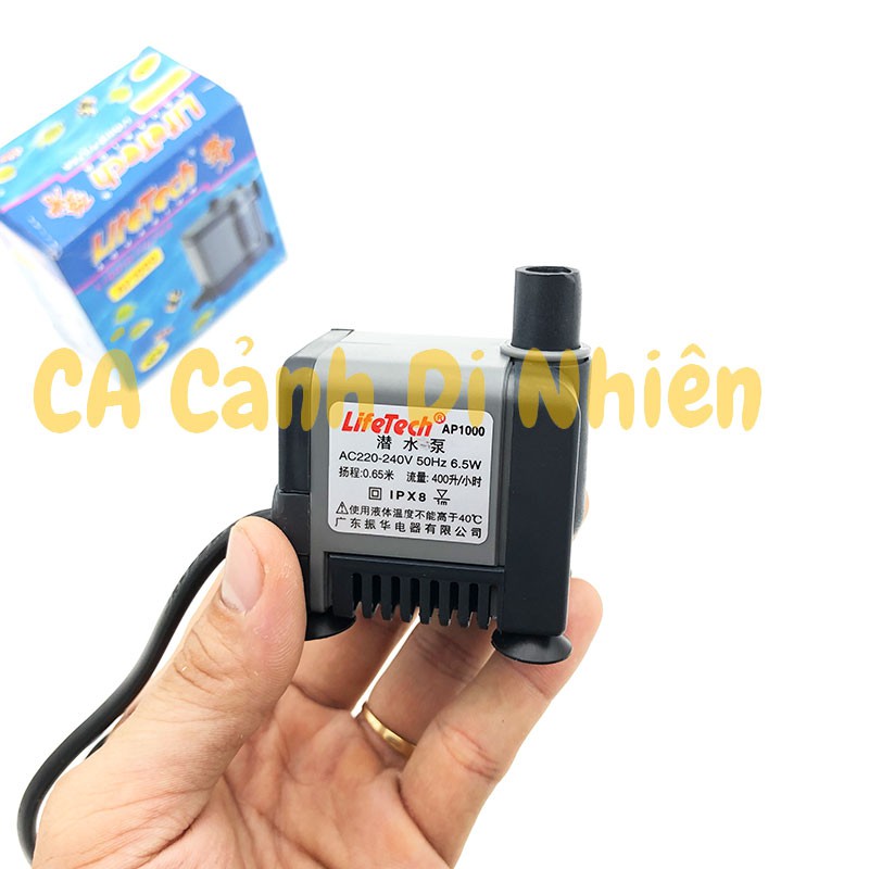 Máy bơm nước hồ cá dạng nằm Lifetech AP 1000 - Bơm chìm ap1000 cho bể cá