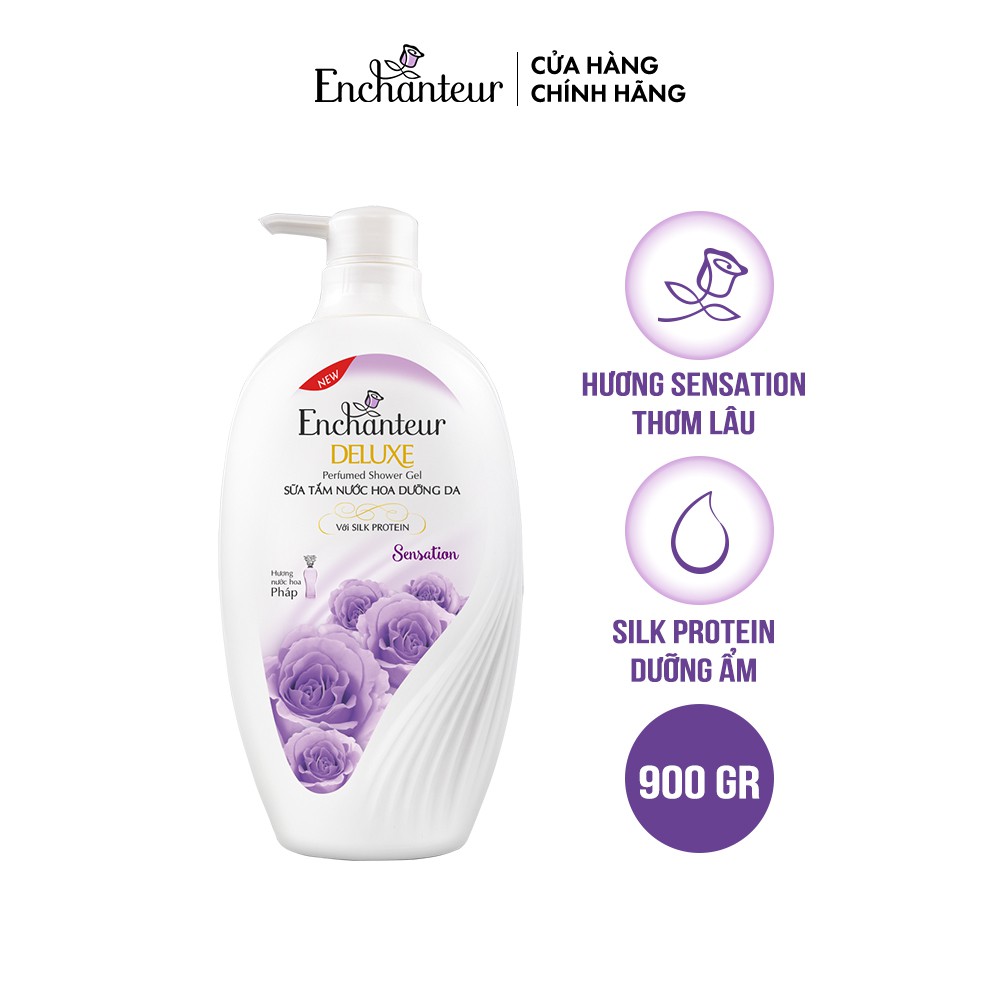 [Mã FMCGMALL -8% đơn 250K] Sữa tắm nước hoa Enchanteur Sensation 900gr