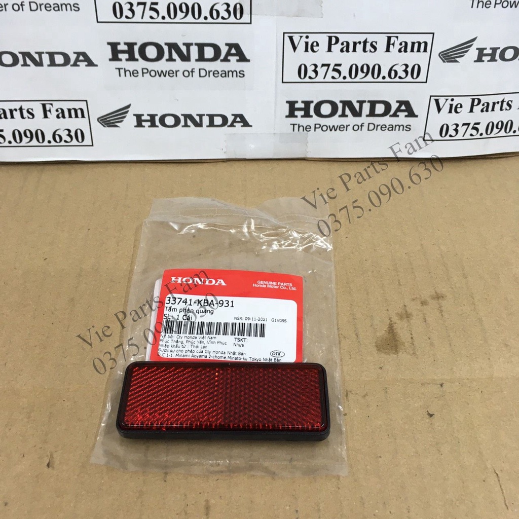 Mắt mèo, tấm phản quang đuôi biển số Future 1, Future đời đầu, hàng din Honda mới 100%