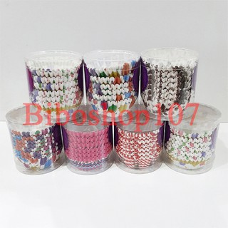 Hộp 150 khuôn giấy mềm cupcake đáy 4,5cm dùng cho khuôn to