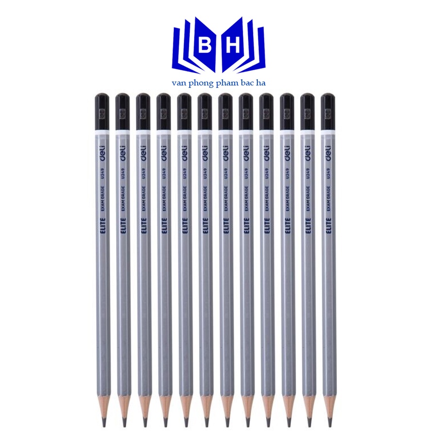 Bút Chì 2B Màu Bạc Cao Cấp Deli CU24910 - Phù Hợp Với Mọi Nhu Cầu Của Học Sinh Sinh Viên Văn Phòng