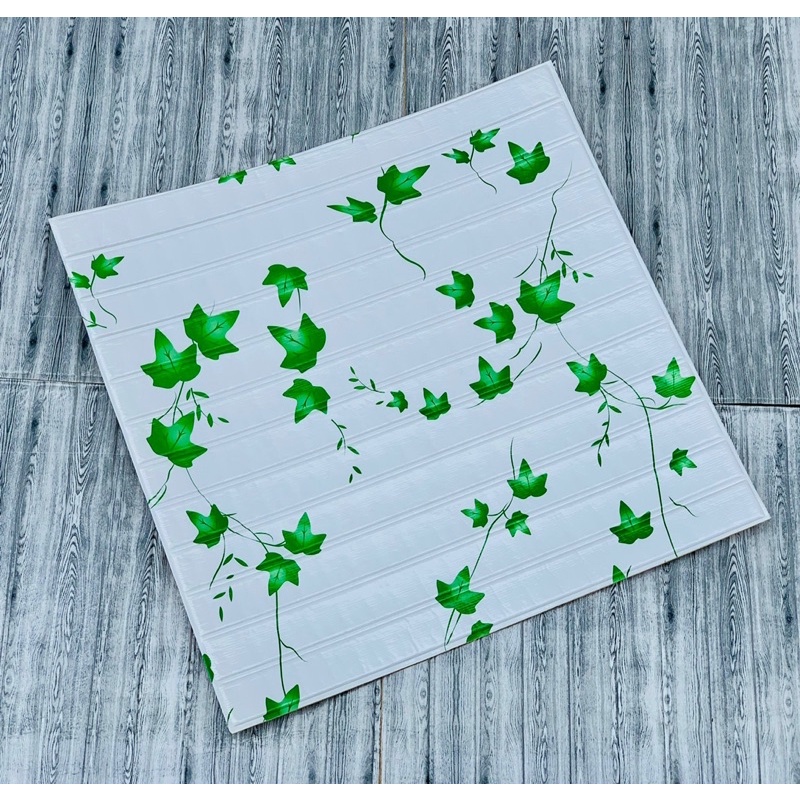 Xốp dán tường hoa văn lá Thường Xuân, kit ty, bồ công anh, hoa văn
