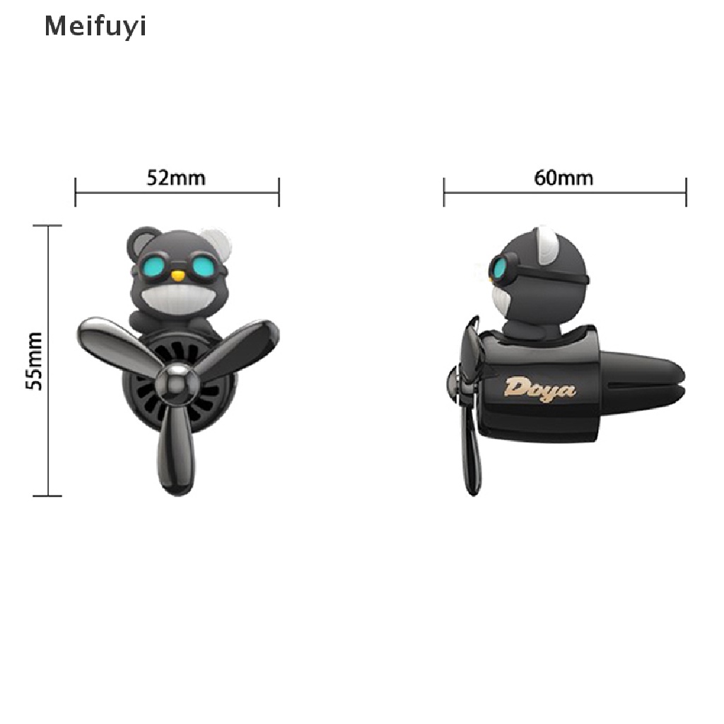 [Meifuyi] Cánh Quạt Làm Mát Không Khí Trong Xe Hơi Hình Gấu Phi Công