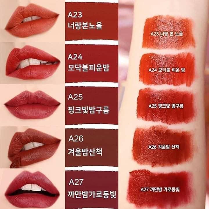 Son Kem Lì Black Rouge Air Fit Velvet Tint Ver5 màu A23, A24, A25, A26,A27 | BigBuy360 - bigbuy360.vn