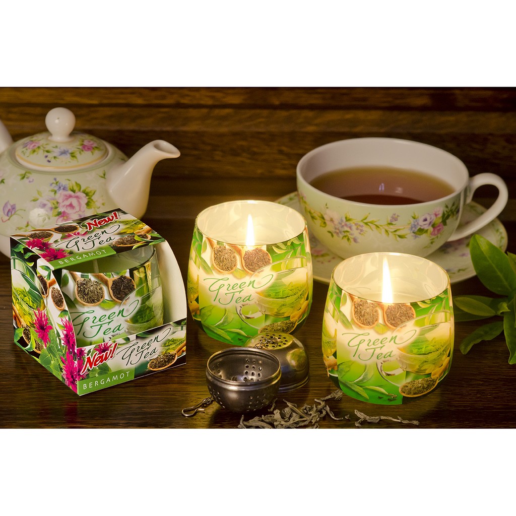 Ly nến thơm Bartek Candles BAT8404 Green Tea 100g (Hương trà xanh)