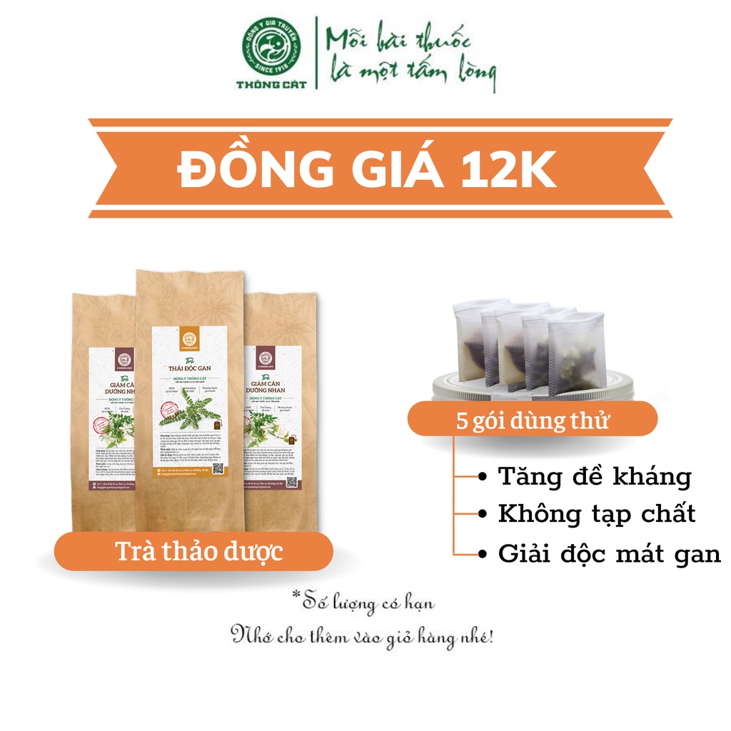 Trà túi lọc thảo mộc thiên nhiên Đông y gia truyền Thông Cát (Since 1918)_ Lựa chọn an toàn cho sức khỏe của bạn