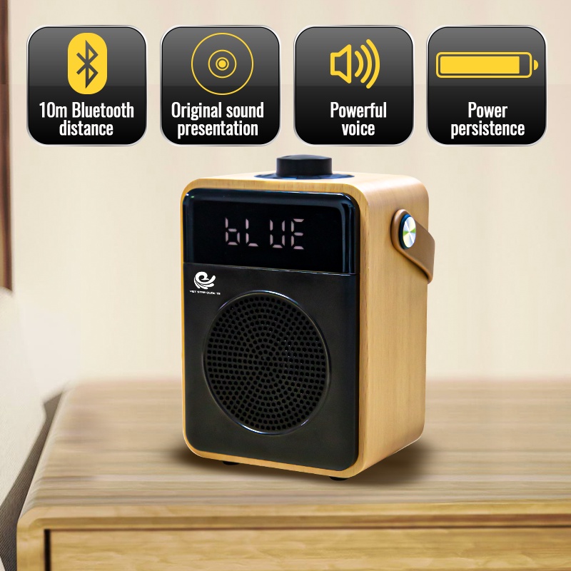 Loa Bluetooth VS1 5.0 màn hình LED - Âm Thanh tuyệt đỉnh - Công suất lớn - Đài FM