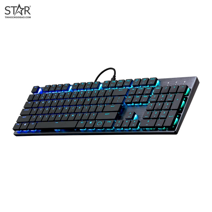 Bàn Phím Cơ CoolerMaster SK650 CherryMX RGB Low Profile RedSwitch (Đen)SK-650-GKLR1-US