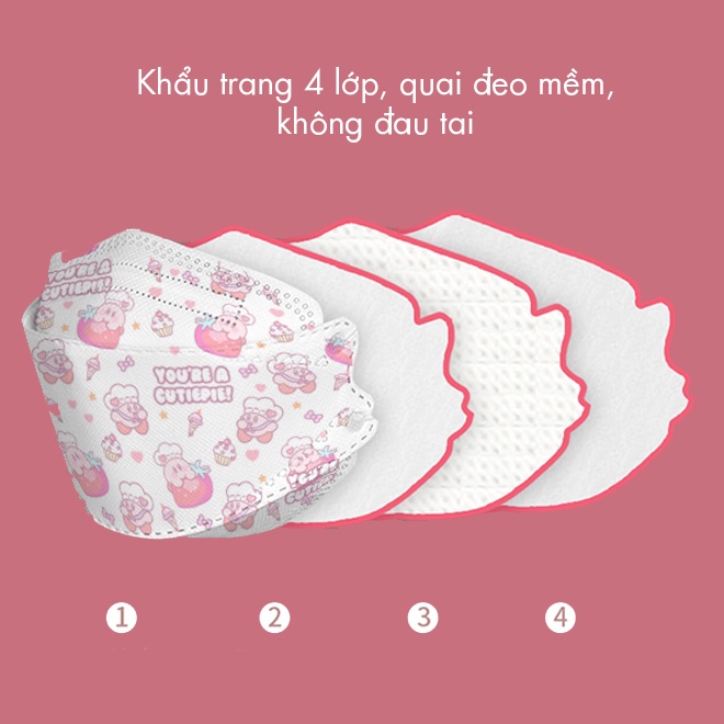 Set 10 Khẩu Trang 4D Thời Trang Hoạt Hình Dễ Thương