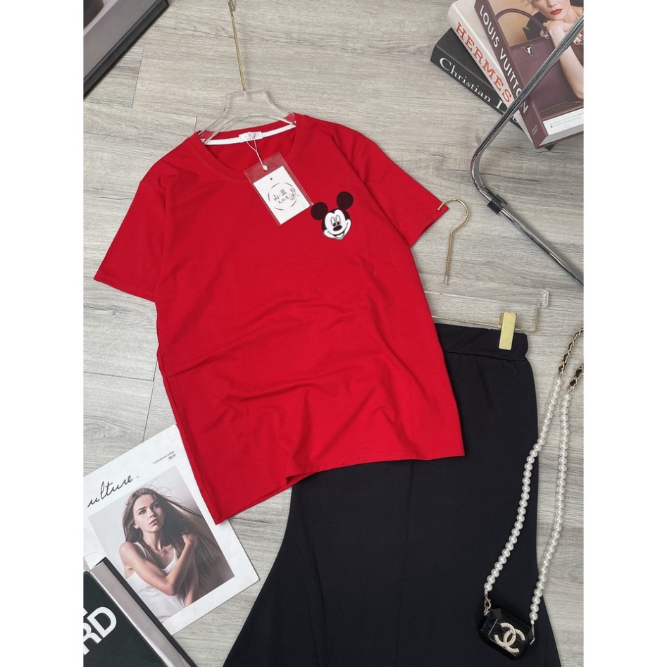 Set chân váy xòe đuôi cá áo thun đỏ mickey TH216 0322