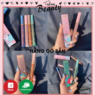 Son kem vỏ nhung mờ Unicorn Lip CVZ Set 4 Cây Hàng Nội Địa