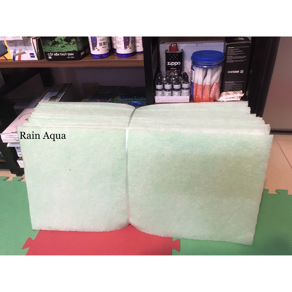 Bông ép xanh lọc nước cho bể cá cảnh - Bông lọc
