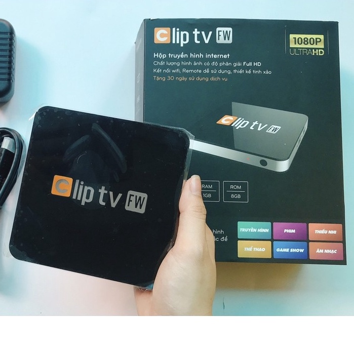 Android TV Box Clip TV – RAM 1GB, ROM 8GB – Xem phim ULTRA HD 4k