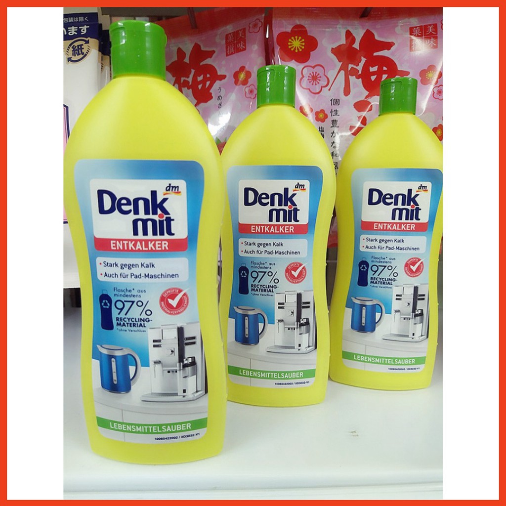 Dung dịch tẩy khử cặn canxi, vôi trong ấm nước, bình siêu tốc, máy pha cà phê Denkmit 250ml [HÀNG ĐỨC]