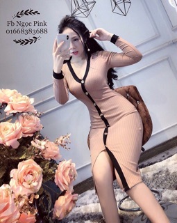 Đầm thun gân body quá tôn dáng