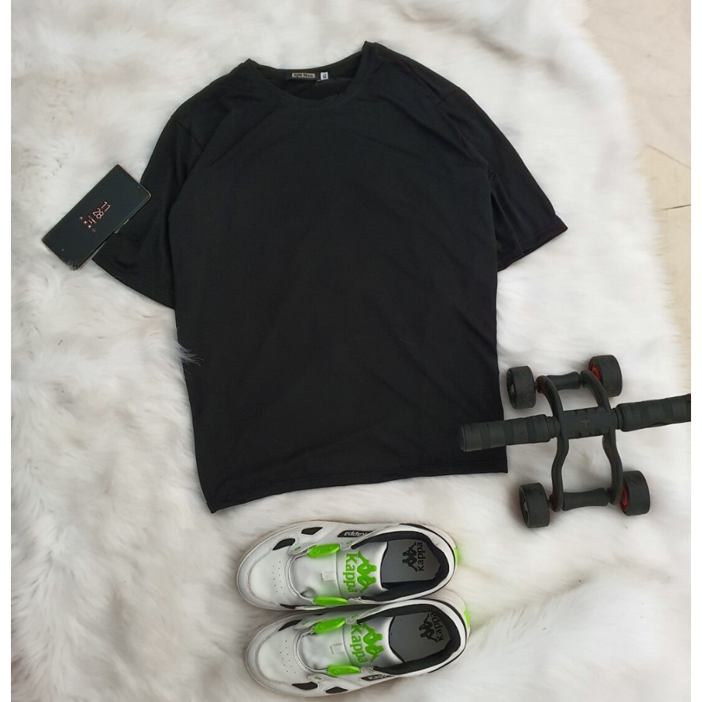 Áo Thun Nam AD04 cotton lạnh Tay Lỡ Form Rộng FULL SIZE Đen Nút Nguồn Trẻ Trung Cá Tính Thời Trang TG(44-70KG) | BigBuy360 - bigbuy360.vn