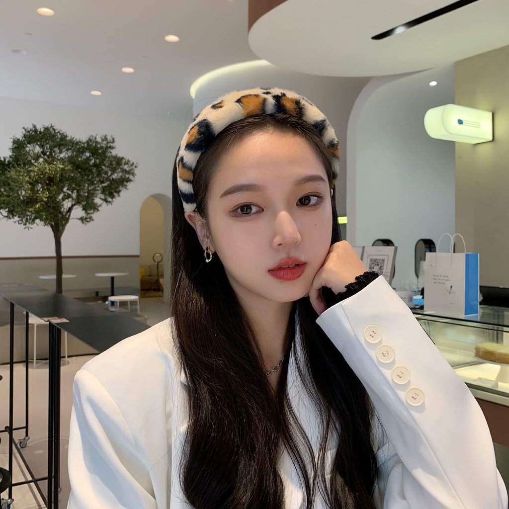 Băng Đô Cài Tóc Dạng Bấm Chất Liệu Lông Mềm Dày Dặn Màu Trơn 2022 Tiện Dụng Cho Nữ