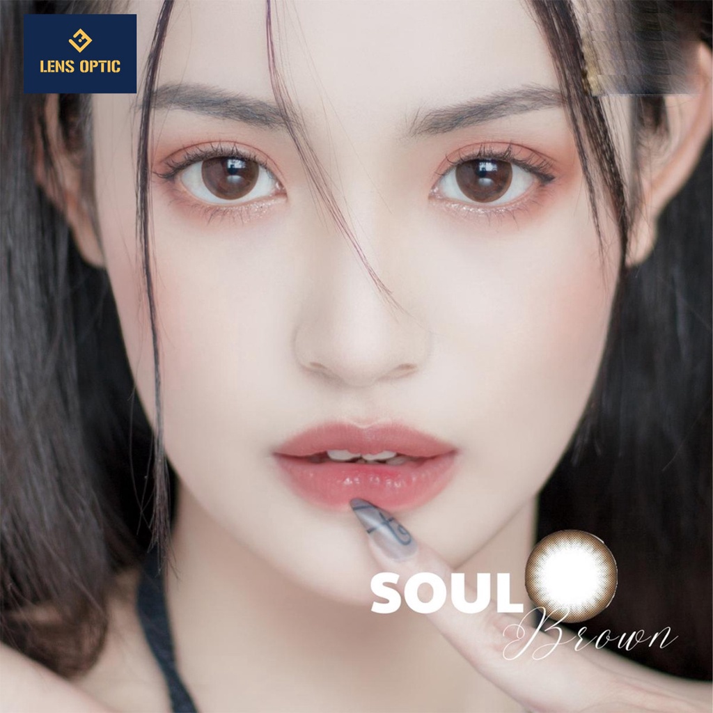 Kính áp tròng 1 ngày LENS OPTIC màu Soul Brown có độ cho mắt cận