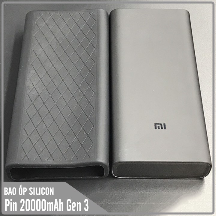 Bao ốp silicon dành cho Pin sạc dự phòng Xiaomi 20000mAh Gen 3