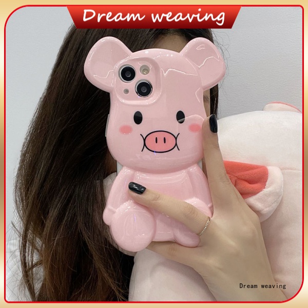 🧧🧧 Vỏ điện thoại hoạt hình Pink Pig thích hợp cho Apple / x / xs / xr / se / 11/12/13 / pro / max vỏ bảo vệ bao gồm tất cả