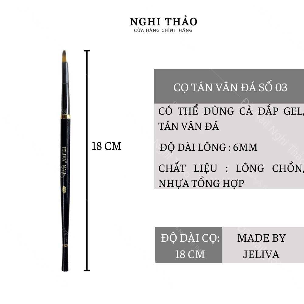 Cọ đắp gel , cọ tán vân đá Jeliva số 03