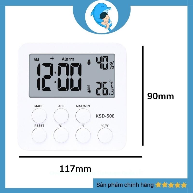 Nhiệt Ẩm Kế Phòng Ngủ Cho Bé Đo Nhiệt Độ Và Áp Suất Phòng Tự Động Và Chính Xác 1 Đổi 1