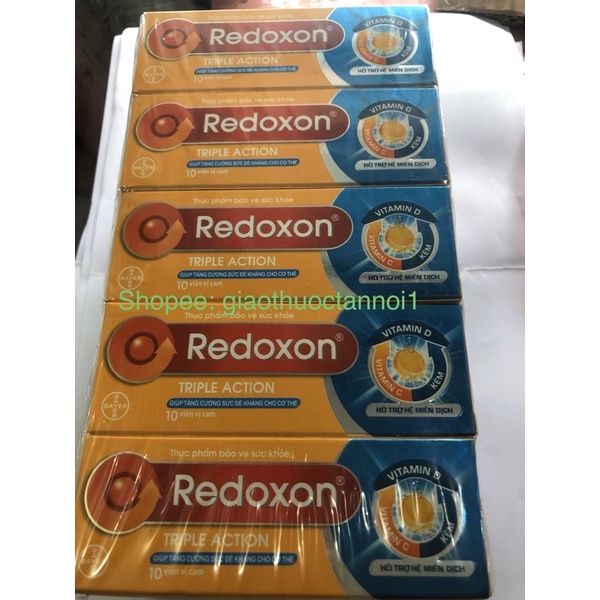 Viên sủi bổ sung vitamin c và kẽm redoxon double action 10 viên hộp - ảnh sản phẩm 1