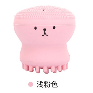Cọ Rửa Mặt Bằng Silicone 5.5cm x 5.5cm Hình Mực Xinh Xắn