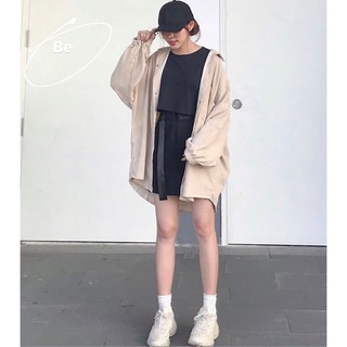 ÁO KHOÁC SƠ MI GÂN UNISEX (ẢNH THẬT)
