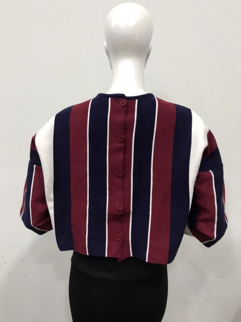 Áo len croptop kẻ sọc made in Việt Nam thiết kế bắt mắt cực dày dặn mềm mịn