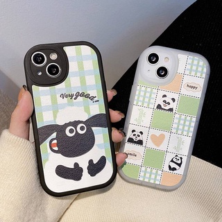 Big Eyes Cutee Panda Lamb Leather Soft Case A15 A15S A35 A95 A96 Reno 5 6 7Z VIVO Y11 Y12 Y12i Y15 Y17 Y20S Y20i Y12S V20 Pro Y21T Y21A Y21S Y33S Xiaomi 10 11 Lite Apple iPhone 6S 7 8 Plus 13 Shin Case