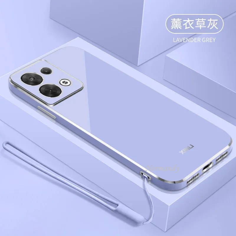 Ốp Điện Thoại Siêu Mỏng Viền Mạ Màu Đen Cho Oppo Reno8 Pro 5G Reno7 Z 7 Pro Oppo A77 A57 4G 5G 6D 2022