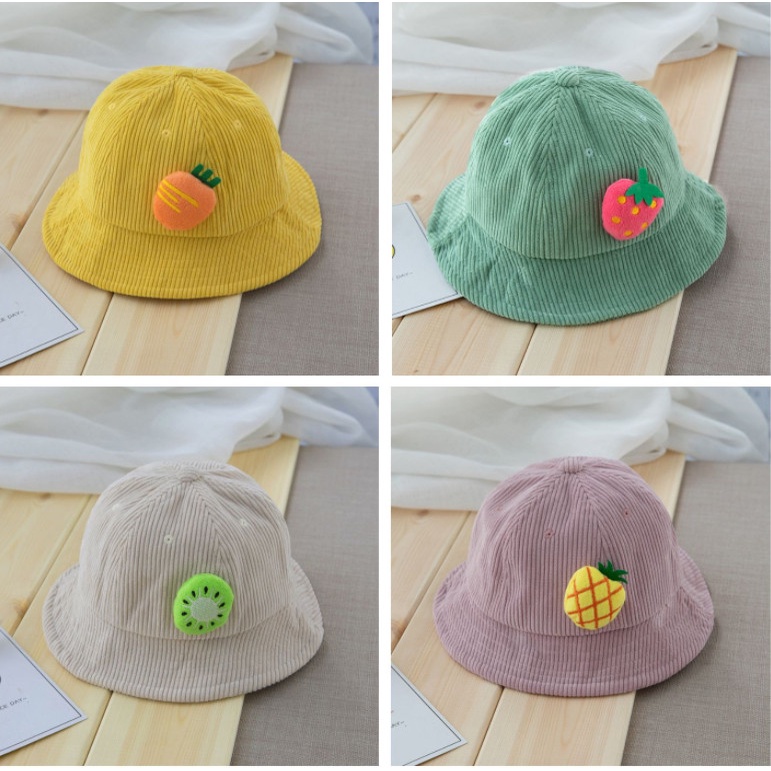 Mũ vành tròn cho bé hình trái cây siêu xinh siêu dễ thương cho bé trai bé gái 1- 4 tuổi