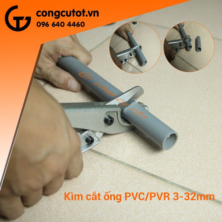 Kìm cắt ống nhựa PVC,PPR 3-32mm C-mart chính hãng