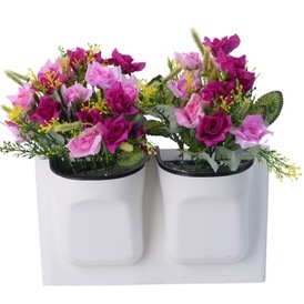 Chậu Ốp Tường, Bộ Đôi Chậu Hoa Treo Tường, Chậu Tiểu Cảnh, Chậu Tự Dưỡng Trồng Cây Thủy Sinh, Chậu Decor