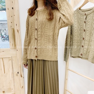 Áo len cardigan vặn thừng