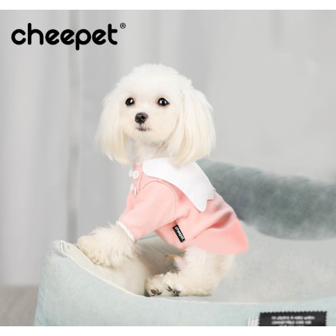 Cheepet Áo cổ sau có cúc cho chó mèo / Thú cưng