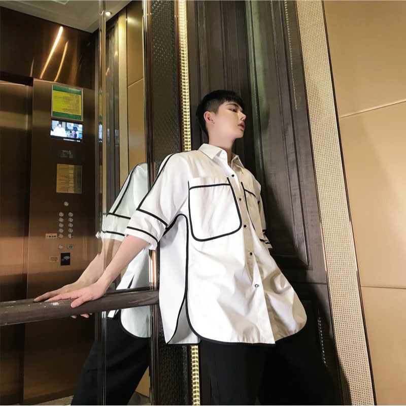 áo sơ mi ulzzang túi viền unisex đủ size 50-100kg | BigBuy360 - bigbuy360.vn