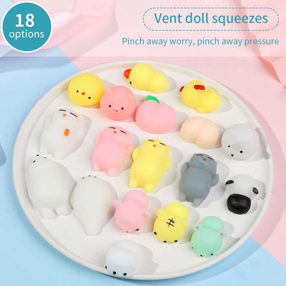 Đồ Chơi Nắn Bóp Đàn Hồi Giảm Stress Hình Động Vật Hoạt Hình Dễ Thương