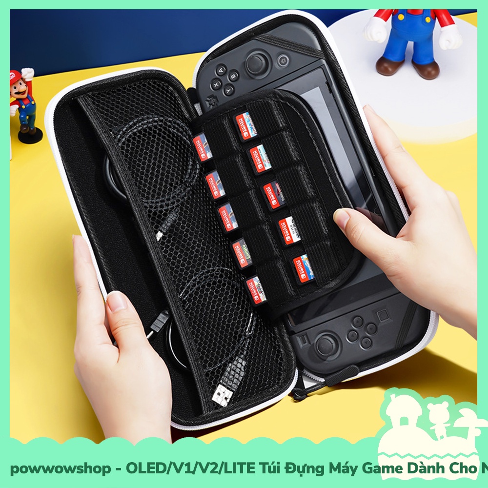 [Sẵn VN - Hỏa Tốc] Oled/V1/V2/Lite Túi Đựng Dành Cho Máy Game Cầm Tay Nintendo Switch Da PU+Eva Nhiều Mẫu