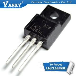 Bộ 10 Linh Kiện Bán Dẫn Fqpf5N60C To-220F Fqpf5N60 5n60c 5n60 To220 To-220
