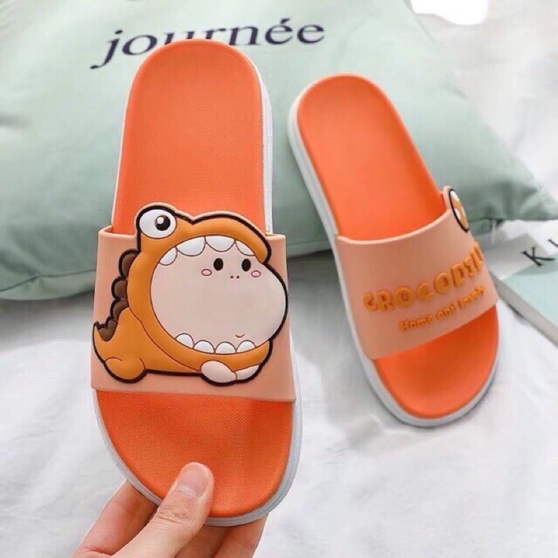 Dép Quai Ngang Unisex Nam nữ hình cá sấu dễ thương cartoon shoes croccodile