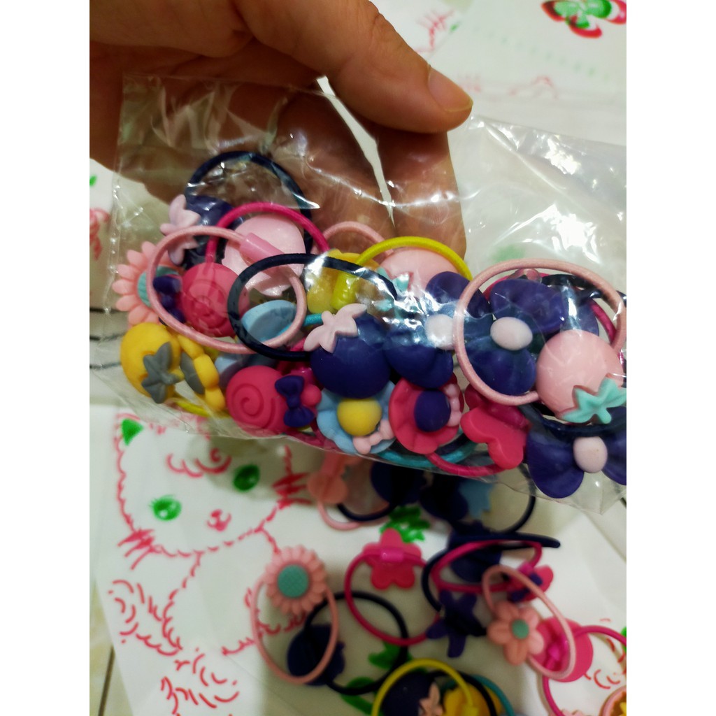 SET 20 DÂY CHUN BUỘC TÓC CHO BÉ, NỊT BUỘC TÓC SIÊU CUTE